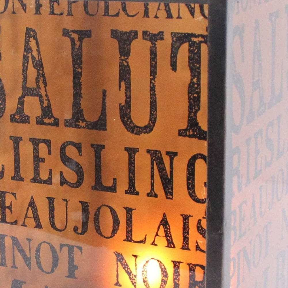 10.25 X 10.25 X 18 Brownvintage Letter Pattern - Candle Holder - Homeroots - Flyclothing LLC