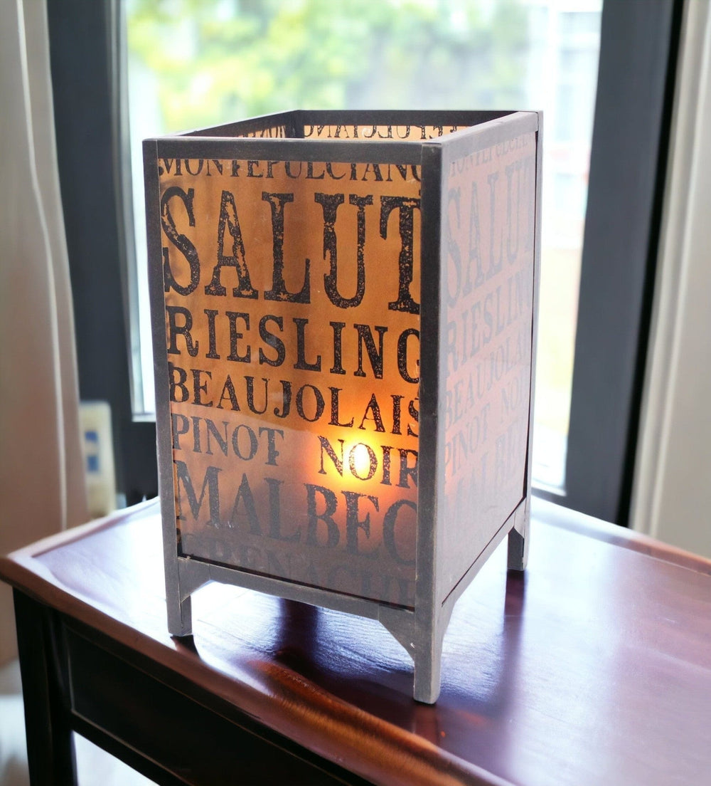 10.25 X 10.25 X 18 Brownvintage Letter Pattern - Candle Holder - Homeroots - Flyclothing LLC