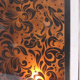 10.25 X 10.25 X 18 Brown Vintage Floral Pattern - Candle Holder - Homeroots - Flyclothing LLC