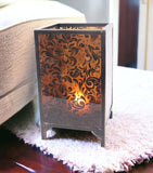 10.25 X 10.25 X 18 Brown Vintage Floral Pattern - Candle Holder - Homeroots - Flyclothing LLC