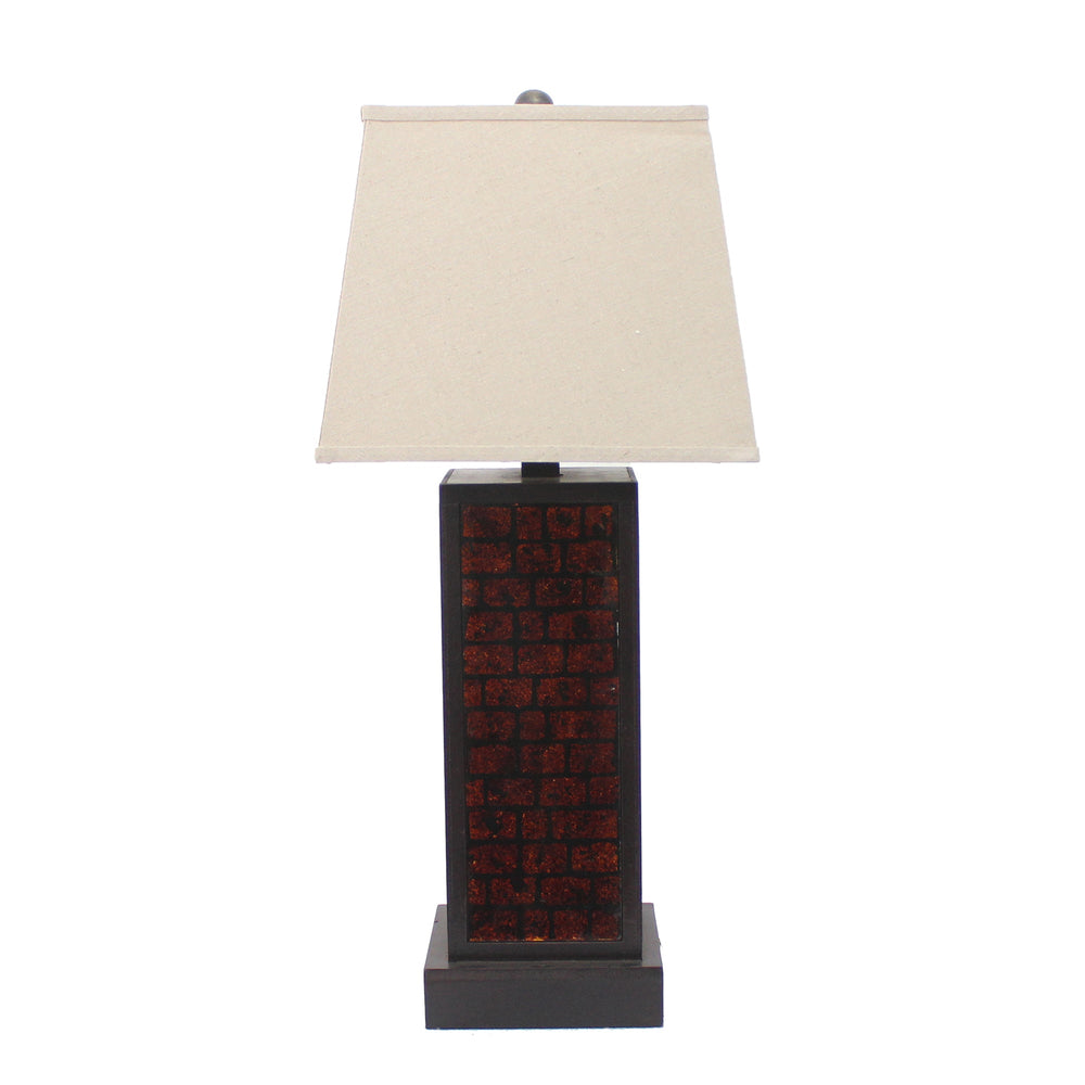 31" Black Metal Bedside Table Lamp With White Shade - Homeroots