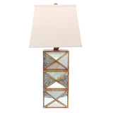6.25 X 6.75 X 27.5 Gold Modern Illusionary Mirrored Base - Table Lamp - Homeroots - Flyclothing LLC