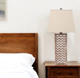 6 X 6 X 27.5 Tan Metal Mirror - Table Lamp - Homeroots - Flyclothing LLC