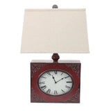7 X 7 X 22 Red Vintage Metal Clock Base - Table Lamp - Homeroots - Flyclothing LLC