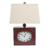7 X 7 X 22 Red Vintage Metal Clock Base - Table Lamp - Homeroots - Flyclothing LLC