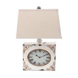 7 X 7 X 22 White Vintage Metal Clock Base - Table Lamp - Homeroots - Flyclothing LLC