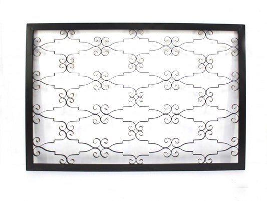 43" X 63" Black Metal Wall Decor - Homeroots