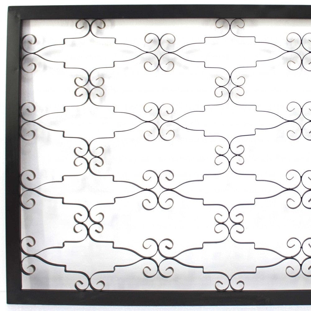 43" X 63" Black Metal Wall Decor - Homeroots - Flyclothing LLC