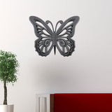 23" X 19" Black Rustic Butterfly Wooden Wall Decor - Homeroots - Flyclothing LLC
