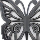 23" X 19" Black Rustic Butterfly Wooden Wall Decor - Homeroots - Flyclothing LLC