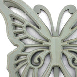 23" X 19" X 4" Gray Rustic Butterfly Wooden Wall Decor - Homeroots - Flyclothing LLC