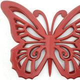 23" X 19" X 4" Red Rustic Butterfly Wooden Wall Decor - Homeroots - Flyclothing LLC