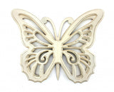 23" X 19" X 4" Light Yellow Rustic Butterfly Wooden Wall Decor - Homeroots - Flyclothing LLC