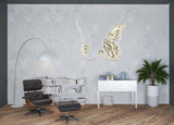 23" X 19" X 4" Light Yellow Rustic Butterfly Wooden Wall Decor - Homeroots - Flyclothing LLC
