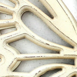 23" X 19" X 4" Light Yellow Rustic Butterfly Wooden Wall Decor - Homeroots - Flyclothing LLC