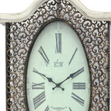 20" Novelty White Glass Analog Wall Clock - Homeroots - Flyclothing LLC