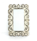 White Framed Accent Mirror - Homeroots - Flyclothing LLC