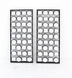 Set of Two 30" X 12" Bronze Mirrored Metal Abstract Wall Decor - Homeroots - Flyclothing LLC