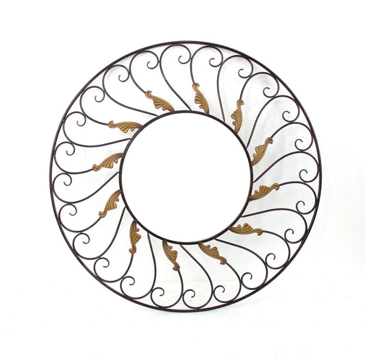 Bronze Round Accent Metal Mirror - Homeroots - Flyclothing LLC