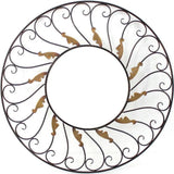 Bronze Round Accent Metal Mirror - Homeroots - Flyclothing LLC