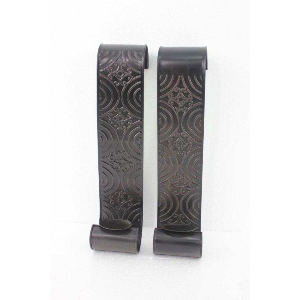 5" X 5" X 23.25" Brown, Vintage, Metal - Wall Candle Holder Sconce Set - Homeroots - Flyclothing LLC