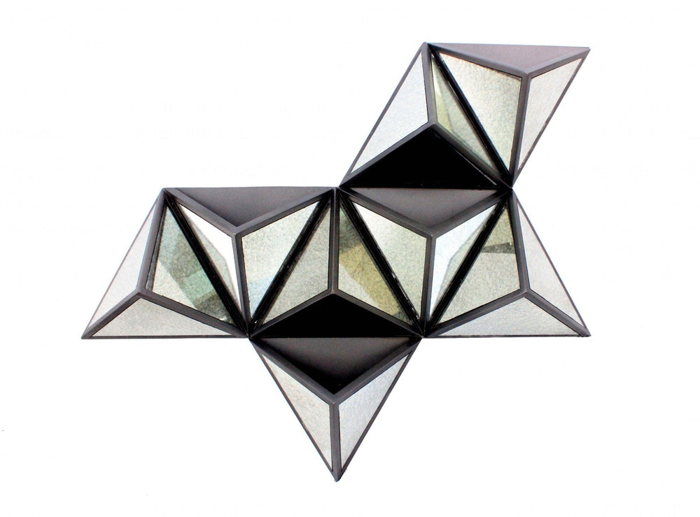 42" X 24" X 6" Black Diamante Wooden - Wall Decor - Homeroots - Flyclothing LLC