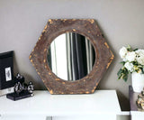 Bronze Hexagon Accent Mirror - Homeroots - Flyclothing LLC