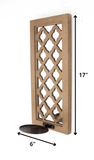 6 X 7.5 X 17 Tan Wooden Cross - Candle Holder Sconce - Homeroots - Flyclothing LLC