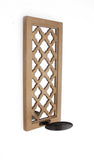 6 X 7.5 X 17 Tan Wooden Cross - Candle Holder Sconce - Homeroots - Flyclothing LLC