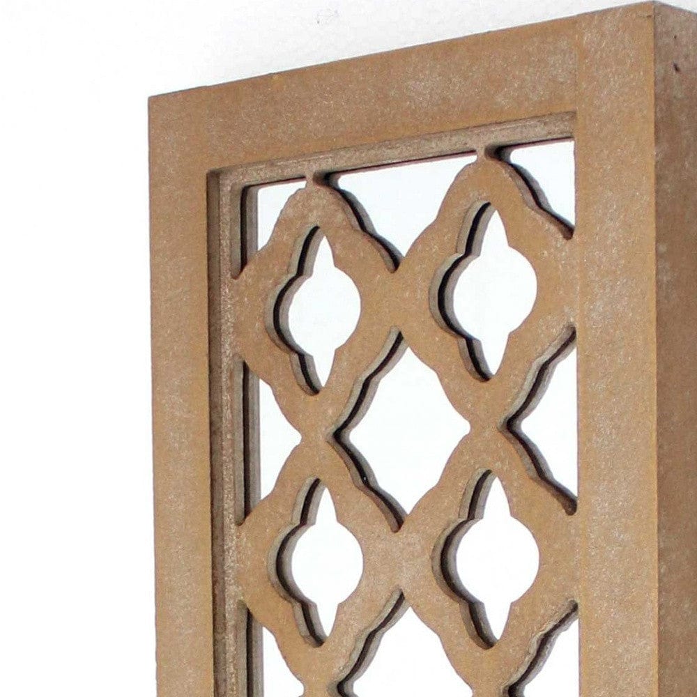 6 X 7.5 X 17 Tan Wooden Cross - Candle Holder Sconce - Homeroots - Flyclothing LLC