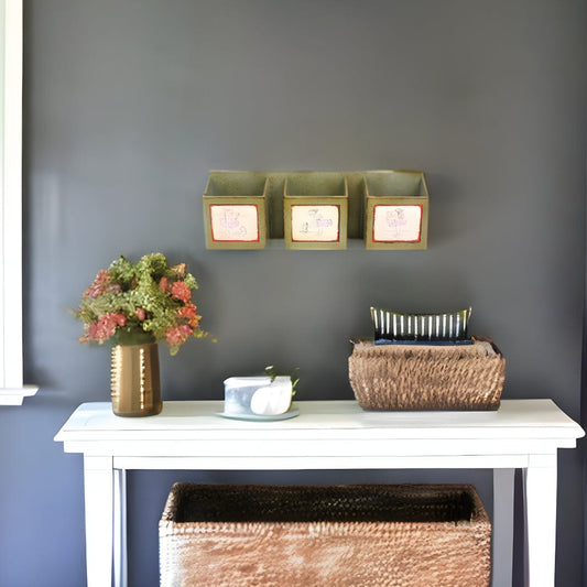 12" X 36" Green Wood Wall Decor - Homeroots