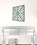 24" X 24" X 1" Blue Mirrored Square Wooden Wall Decor - Homeroots - Flyclothing LLC