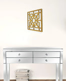 24" X 24" X 1" Bright Gold Mirrored Wooden Wall Decor - Homeroots - Flyclothing LLC