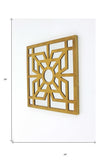24" X 24" X 1" Bright Gold Mirrored Wooden Wall Decor - Homeroots - Flyclothing LLC