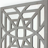 24" X 24" X 1" Gray Mirrored Square Wooden Wall Decor - Homeroots - Flyclothing LLC