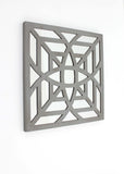 24" X 24" X 1" Gray Mirrored Square Wooden Wall Decor - Homeroots - Flyclothing LLC