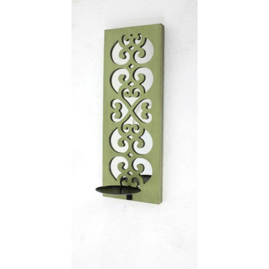 17" X 6" Green Wood Wall Decor - Homeroots