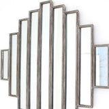 36" X 36" X 2" Silver Rustic Multi Mirrored Wall Sculpture - Homeroots