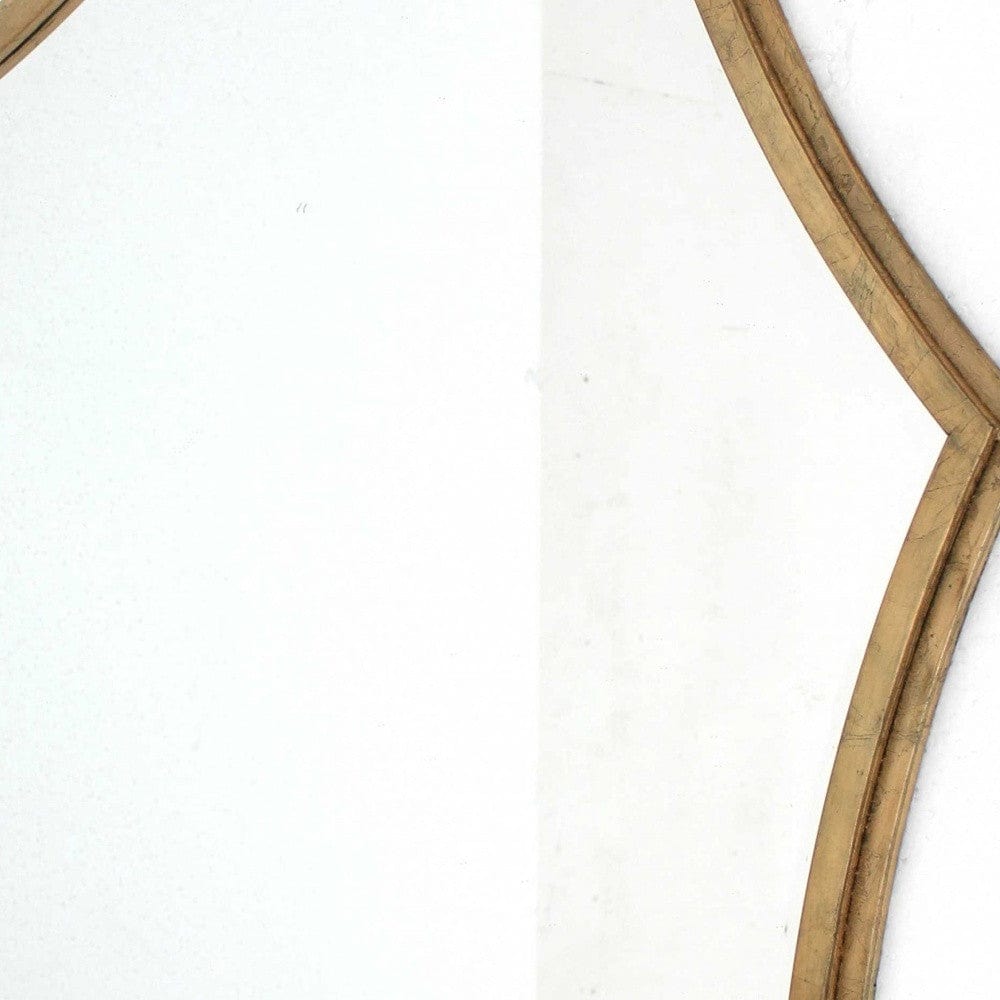 33" Gold Octagon Metal Framed Accent Mirror - Homeroots - Flyclothing LLC