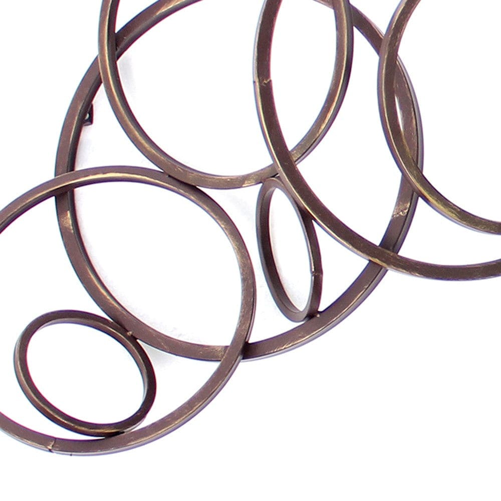 55" X 22" Bronze Metal Wall Decor - Homeroots - Flyclothing LLC