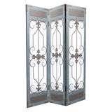 60 X 72 Blue Wood Metal Screen - Homeroots - Flyclothing LLC