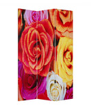 48 X 72 Multi Color Wood Canvas Daisy And Rose Screen - Homeroots - Flyclothing LLC