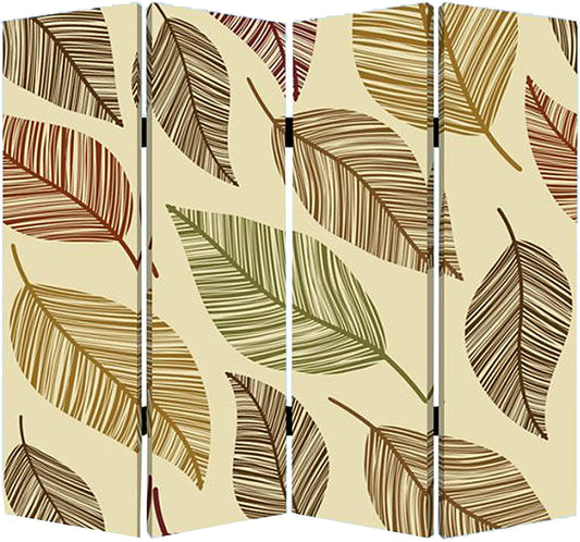 84 X 84 Multi Color Wood Canvas Perpetual Leaf Screen - Homeroots - Flyclothing LLC