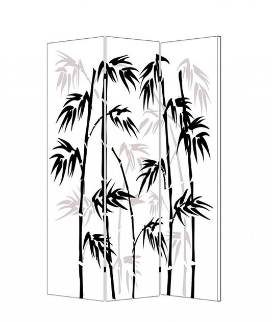 48 X 72 Multi Color Wood Canvas Bamboo Leaf Screen - Homeroots - Flyclothing LLC