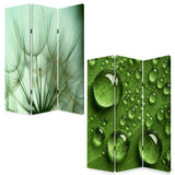 48" X 72" Multi Color Wood Canvas Rain Screen - Homeroots