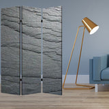 48" X 72" Multi Color Wood Canvas Black Slate Screen - Homeroots