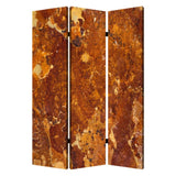 48" X 72" Multi Color Wood Canvas Brown Marble Screen - Homeroots