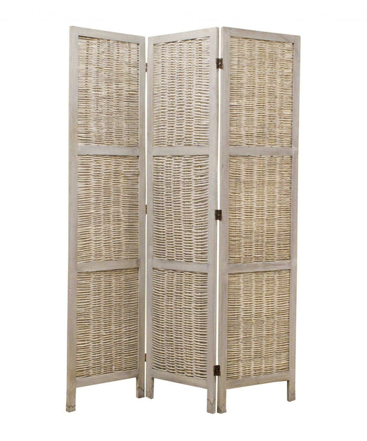 52 X 67 Beige Wood Screen - Homeroots - Flyclothing LLC