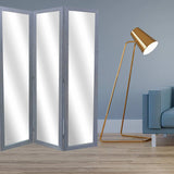 50 X 69 Gray Glass & Wood Mirror Screen - Homeroots - Flyclothing LLC