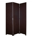 52 X 71 Brown Criss Cross Faux Leather Screen - Homeroots - Flyclothing LLC